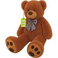 Monzana Teddybär XXXL 175 cm Braun, Riesen-Kuscheltier aus Plüsch