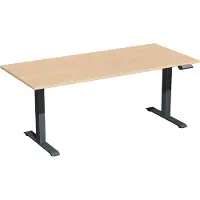 Geramöbel Elektro-Hubtisch Elevate Basic,800 x 1800 mm, buche/anthrazit