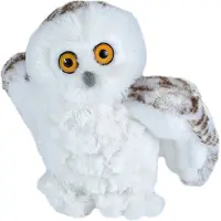 Wild republic Plusch weise Schnee-Eule ausgestopfter Vogel - 15 cm
