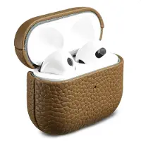 Accezz Echtleder Case für das Apple Airpods 3 - Taupe