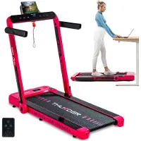 Thunder RACE-PINK Laufband 14 km/h klappbar Walking Pad 2 PS bis 130 kg LED App Bluetooth Heimtrainer