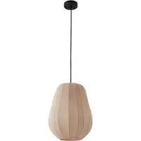LINDBY Hängeleuchte Helin, beige, Ø 30 cm, Stoff