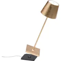 Zafferano LED-Akkuleuchte Poldina Pro Blattgold
