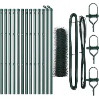 vidaXL Bodenmontierter Sechseckzaun 25 x 0,5 m PVC-beschichteter Stahl