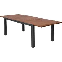 Merxx Gartentisch "Ausziehtisch", beige (natur, graphit, natur), H:74cm T:100cm, Aluminiumgestell mit Akazienholz, Tische, Gartentisch, aus Akazienholz, BxTxH: 180-250 x 100 x 74 cm