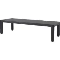 Casa Padrino Luxus Esstisch Anthrazitgrau 300 x 115 x H. 76 cm - Massivholz Küchentisch - Rechteckiger Esszimmertisch - Luxus Esszimmer Möbel