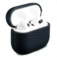 Accezz Echtleder Case Apple Airpods 3 - Dunkelblau