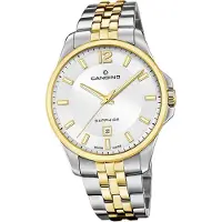 Candino Herren Uhr Analog Casual Edelstahl Armbanduhr Classic silber gold D2UC4765/1