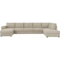 Mirjan 24 Ecksofa Wilma Large Premium, U-Form Polsterecke vom Hersteller, Schlafsofa mit zwei Bettkasten, Wohnlandschaft (Farbe: Maya 03, Seite: Rechts)