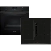 Siemens iQ500 PQ526EA6BZ (HB279GBB3+ED651BS16E), Zonen-Induktionskochfeld, 4 Zone(n), Glaskeramik, Schwarz, Berührung, 80,2 cm