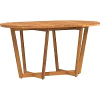 Syfax Garten-Esstisch Oval 150x90x75 cm Massivholz Akazie