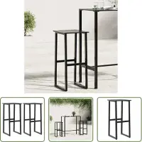 The Living Store Barhocker 2 Stk. Schwarz 38x38x80 cm Pulverbeschichteter Stahl