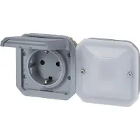 Legrand 069877L Plexo New with Netatmo Einsatz Schutzkontakt-Steckdose, IP44, Farbe: Grau