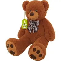 Monzana Teddybär L 50 cm Weiß, weiches Kuscheltier aus Plüsch