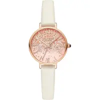 Lola Rose Damenuhr mit Edelstein-Zifferblatt, Kalbslederarmband, 22mm, Miyota Quarzwerk, Onyx-Krönchen, Zirkonia, Geschenkbox – ideal als Geschenk