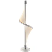 LUCANDE Tischlampe Edano , dimmbar, weiß / opal, für Wohn- / Esszimmer, Textil / Stoff / Seide, Modern, Tischlampe