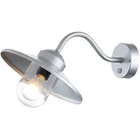 Elstead Lighting Elstead Klampenborg Außen-Wandleuchte Sensor E27 26cm Silber IP44
