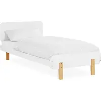 Homestyle4u Holzbett 90x200 Kinder mit Lattenrost Weiß Jugendbett Kiefer Massivholz Kinderbett