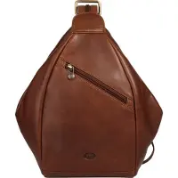Piké Cityrucksack PIKÉ, Damen, Gr. B/H/T: 20cm x 30cm x 14cm, onesize, braun, Leder, Rindsleder, leicht glänzend, unifarben, Rucksäcke Cityrucksack, echt Leder