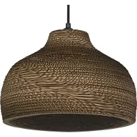 Osram Hängeleuchte HAT, braun, Ø 36 cm, Wellpappe, E27