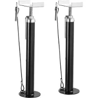 Vevor 2 Stk.Ausziehbares Stützenset Wohnmobile 2,27 t Jeder, Höhenverstellbar 500–1230 mm Stützung, 2 mm Dicke Stahlrohre für Anhänger, Wohnmobile usw. Silber Wohnwagen-Zubehör Wahrung der Stabilität