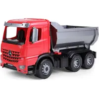 Lena Spielzeug-LKW "Worxx, Mercedes-Benz Arocs", bunt (rot, silberfarben), Spielzeugfahrzeuge, KinderB:19cm H:24cm T:45cm, Kunststoff, Spielzeug-LKW, Made in Europe, B:19cm H:24cm T:45cm