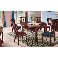 AEA Garnitur Komplett Set Esstisch + 6 Stühle Esszimmer Gruppe Holz Tisch Tische