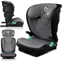 Lionelo Neal Kindersitz 15-36kg Kindersitz Isofix Seitenprotektoren Kennzeichnung i-Size 3-fach verstellbare Rückenlehne Zusätzlicher Kopfschutz Grau