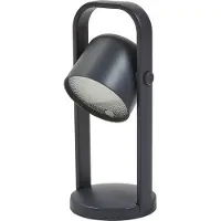 LINDBY LED-Akku-Tischleuchte Kalevi, schwarz, Aluminium, CCT