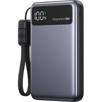 Iniu , Universelle Powerbank 10000mAh Pocket Pro Slim 45W Schnell, Schwarz