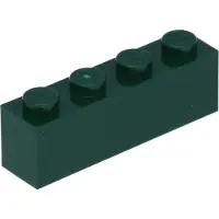LEGO 50 Stück 3010 Stein Brick 1x4 Part Basic Steine 50 Dunkelgrün