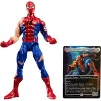 Magic The Gathering Marvel Legends Kampfbeschädigte Spider-man-figur Mit Exklusiver Folienkarte Englisch 15 Cm