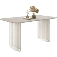 Mirjan 24 Tisch Arcadia, Esszimmer Tisch, Beine aus Stahl (Farbe: Cashmere / Cashmere)