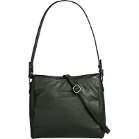 Bruno Banani Shopper "Damen echt Leder", Damen, Gr. B/H/T: 27cm x 25cm x 10cm onesize, grün (oliv), Leder, leicht glänzend, unifarben, Taschen Shopper, echt Leder