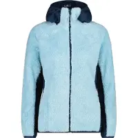 CMP Damen Highloft Fleece Jacke mit Kapuze blau 40