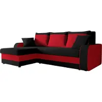 Mirjan 24 Ecksofa Kris, Stilvoll Eckcouch mit Bettkasten und Schlaffunktion, L-Form Couch, Schlafsofa (Mikrofaza 0015 + Mikrofaza 0022)
