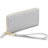 Audi collection Original Audi Geldbörse Leder mit Handschlaufe, Damen, grau