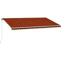 Syfax Einziehbare Markise Handbetrieben 600 x 300 cm Orange und Braun