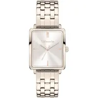 Tamaris Watch für Damen, Damenuhr mit eckigem Gehäuse & Edelstahlband Zeitlos elegantes Design Hochwertiges Gehäuse & robustes Glas mit Klappschließe