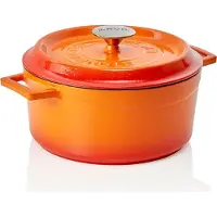 Lava Gusseisentopf mit Deckel, emailliert, Ø 24 cm, 4,49 Liter