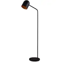 LINDBY Stehleuchte Morik, 1-flammig, schwarz/gold, Metall