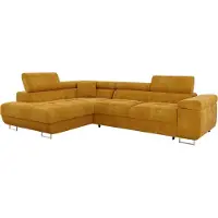 Mirjan 24 Ecksofa Torezio, Stilvoll Eckcouch mit Bettkasten und Schlaffunktion, Moderne Schlafsofa (Farbe: Wave 05, Seite: Links)