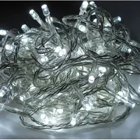 Linder Exclusiv GmbH LEX 48er LED Lichterkette, kaltweiss Kabel transparent LK001I