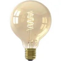 Calex LED Vollglas Flex Glühbirne 220-240V 3.8W 250lm E27 G95 Gold 2100K Dimmbar (geel)