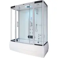 HOME DELUXE - Dampfdusche DIAMOND BIG - Weiß, Maße: 190 x 100 x 220 cm - inkl. Radio, Regendusche und komplettem Zubehör I Dampfsauna, Badewanne, Whirlpool, Dusche