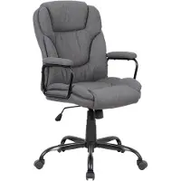 ByLiving Chefsessel "Sting", grau (grau, schwarz, grau), B:57cm H:109cm T:67cm, Metall, Polyester, Stühle, Chefsessel, gemütlich gepolsterter Bürostuhl mit viele Einstellungsmöglichkeiten