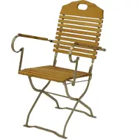 Degamo Gartensessel BAD TÖLZ, Flachstahl verzinkt + Holz Robinie, klappbar