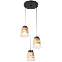 Rabalux 3545 Pendelleuchte 3 Spots Zenaida, E27, schwarz, rund, Modern, ø400mm