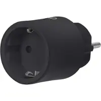 Ledvance SMART+ Indoor Plug, Smarte Steckdose mit Matter over WiFi,zur Einbindung konventioneller Geräte ins Smart Home, kompatibel mit Alexa, Google & Apple, misst&spart Stromverbrauch,schwarz,1-Pack