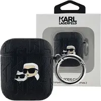 Karl Lagerfeld PolyurethanEmbossed Karl And Choupette Heads Airpods 1/2 Hülle One Size